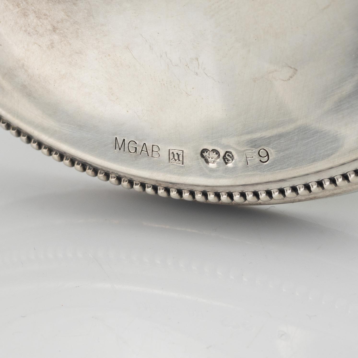 Ljusstakar, 2 par, silver, bl.a. Eric Löfman, MEMA, Lidköping, 1997.