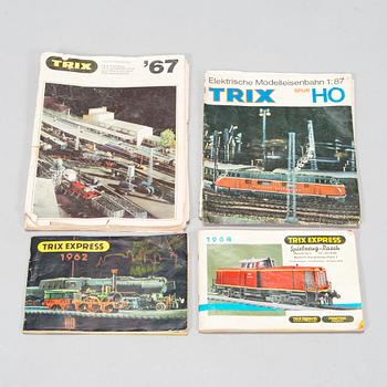 Modelljärnväg med tillbehör, Trix Express, skala HO, Tyskland, 1900-talets mitt.
