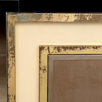 A 1970'S WALL MIRROR.