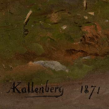 Anders Kallenberg, olja på duk, signerad och daterad 1871.
