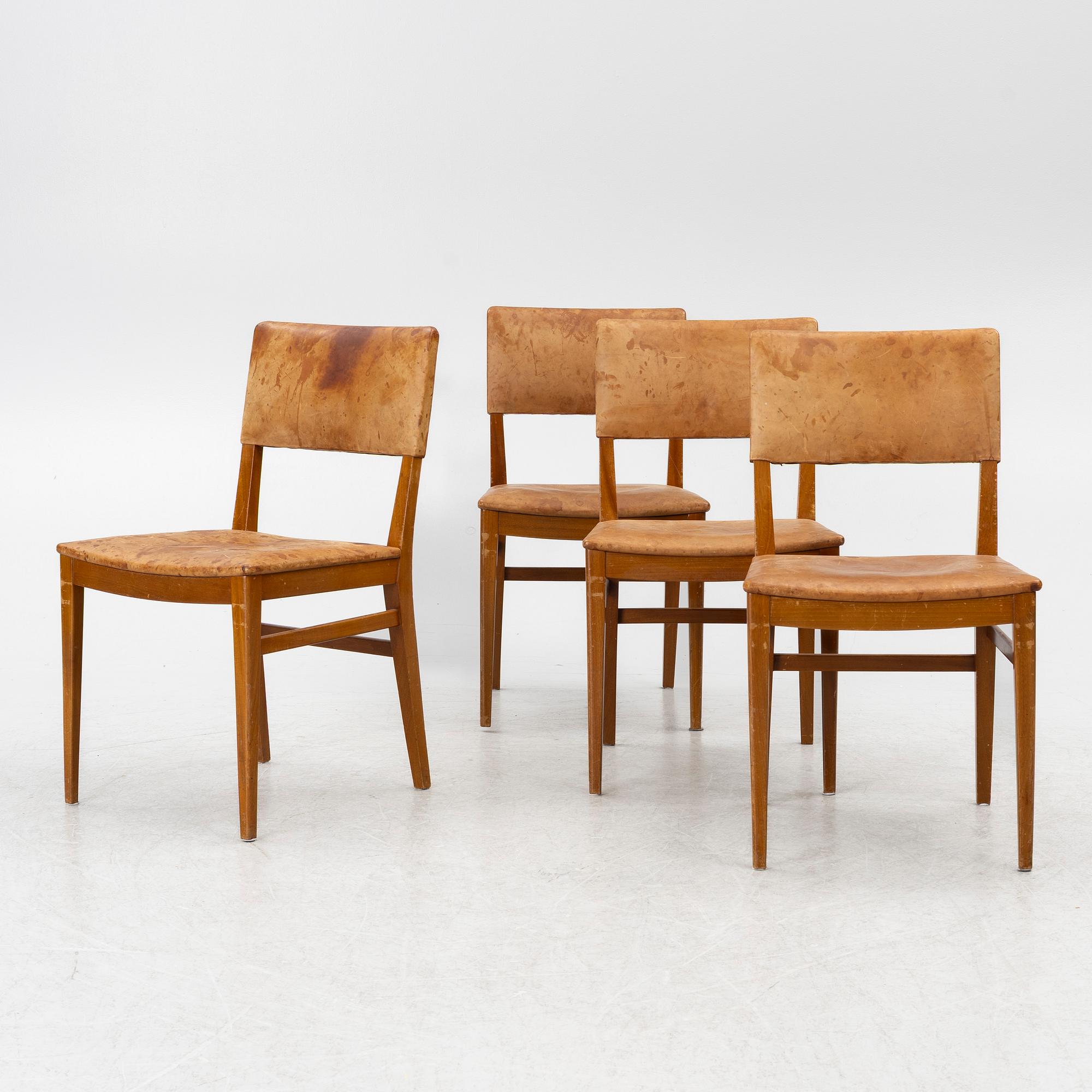 Chairs, 4 pcs, mid-20th century.