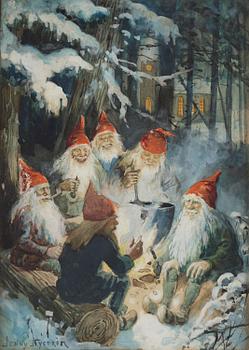 757. Jenny Nyström, The porridge is prepared.