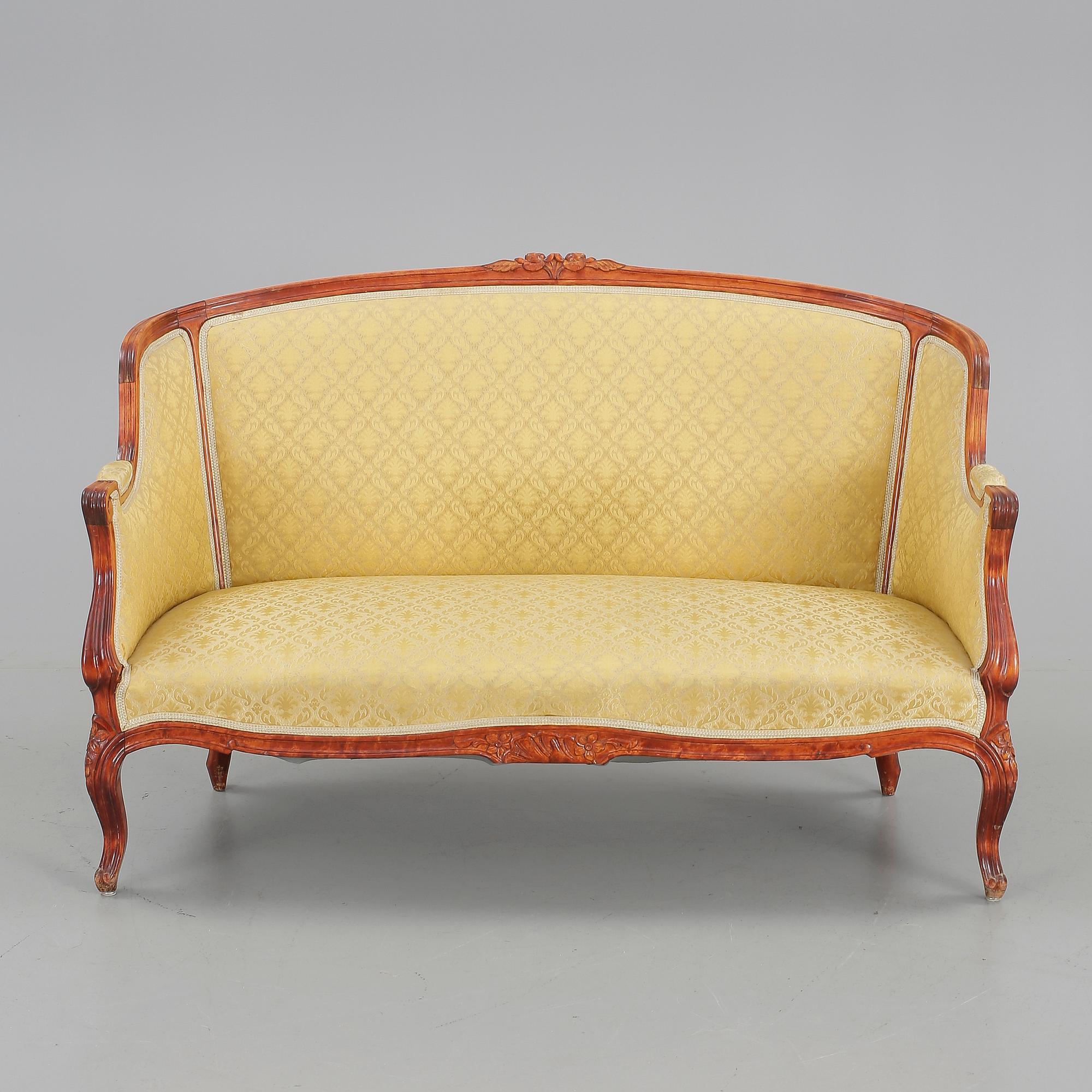 SOFFA, rokokostil, omkr år 1900.