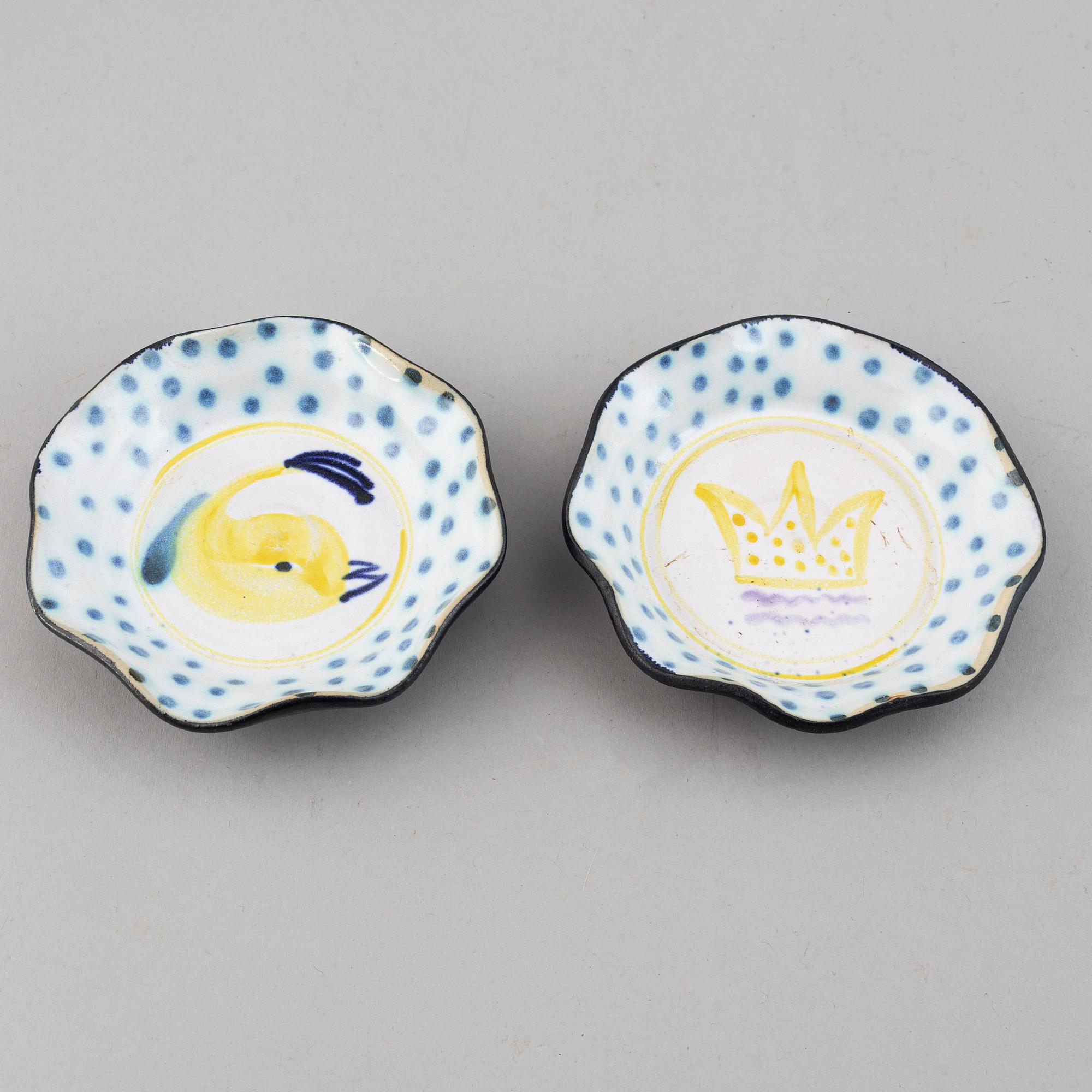 Herman Fogelin, 5 stoneware pieces, signed.