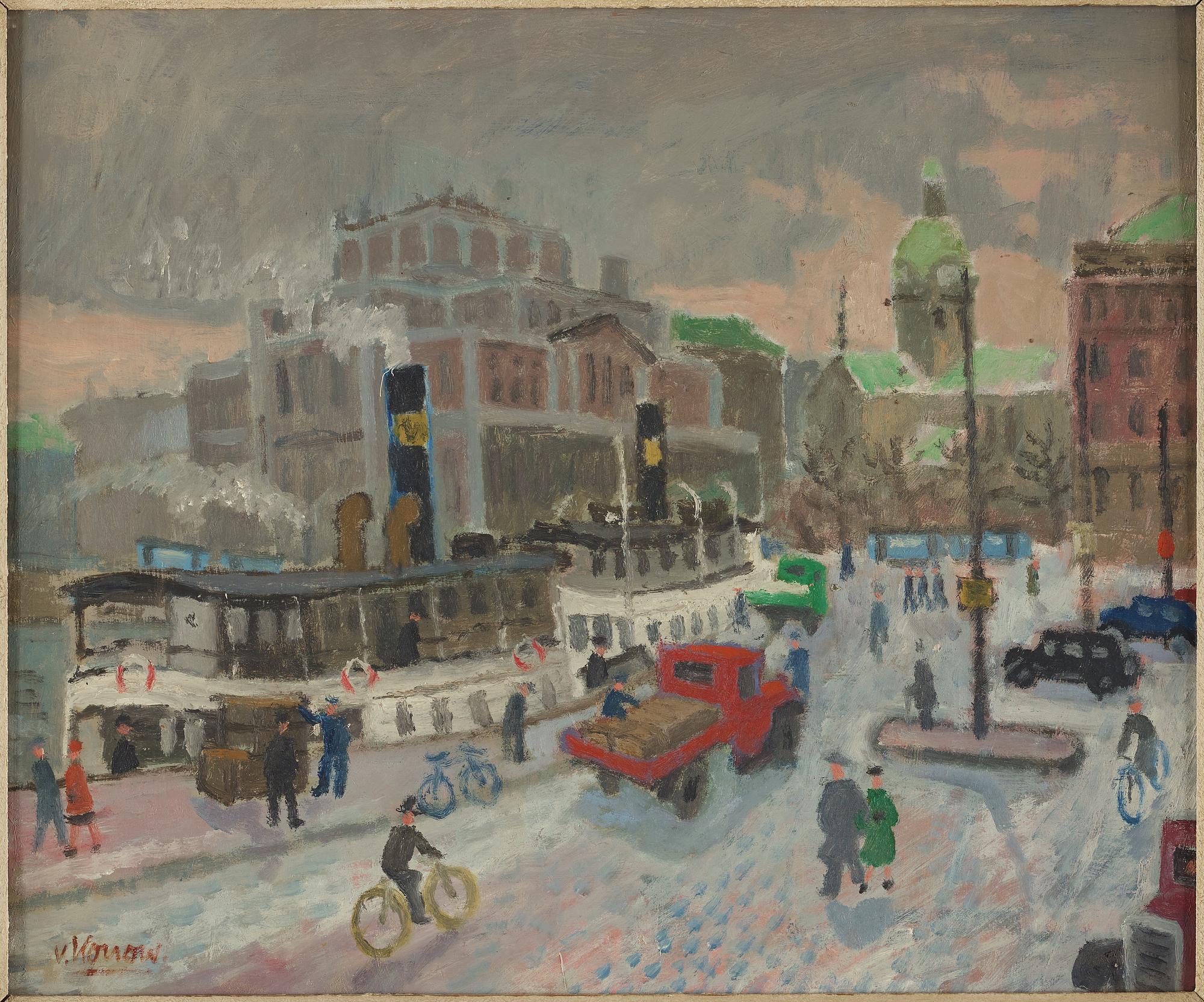 JURGEN VON KONOW, Oil on panel, signed.