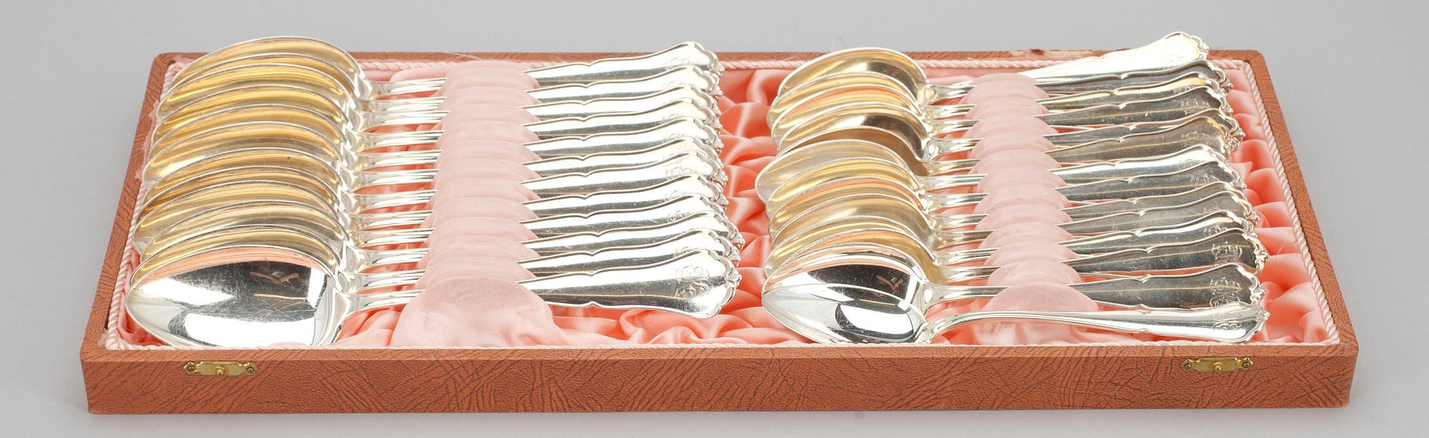 SKEDAR, silver, 26 st, Chippendale, Kultakeskus, Tavastehus 1956. Vikt ca 1118 g.