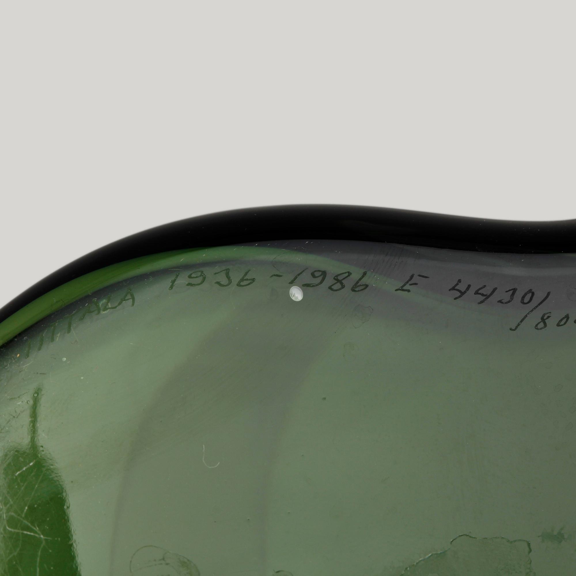 VAS, glas, "Savoy", signerad, Aalvar Aalto, Iittala Finland, 1986.