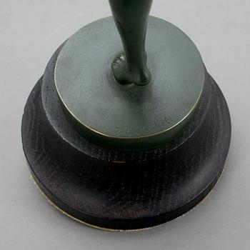 OKÄND KONSTNÄR, skulptur, art deco, brons, märkt J M Michel 1920/30-tal.