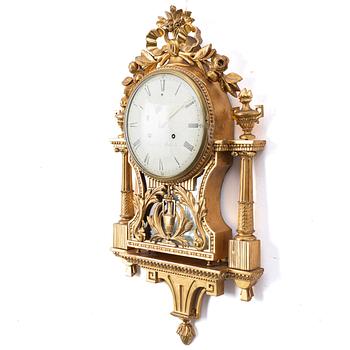 A Late Gustavian Wall clock, by Anders Lundstedt (watchmaker in Stockholm 1786–1820).