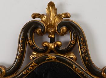 A pair of mirror sconces, Baroque style, 20th century.