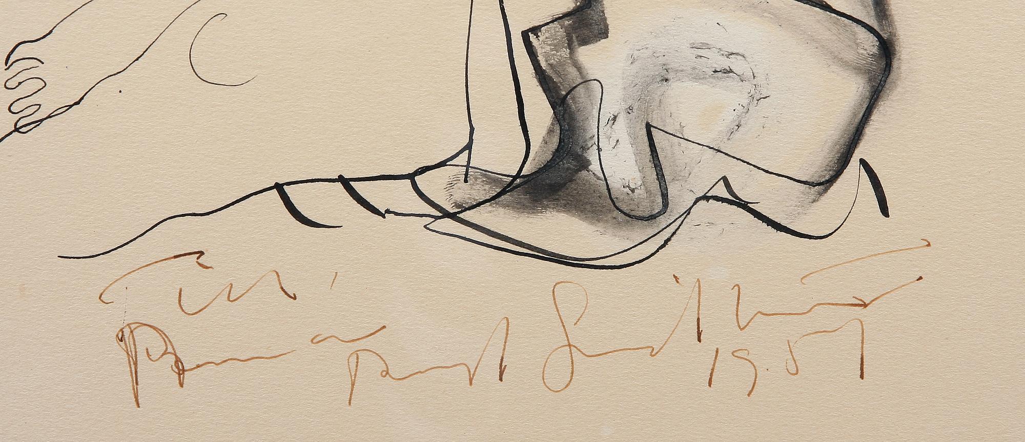 LINDSTRÖM, BENGT, tuschteckning, sign o dat 1951.