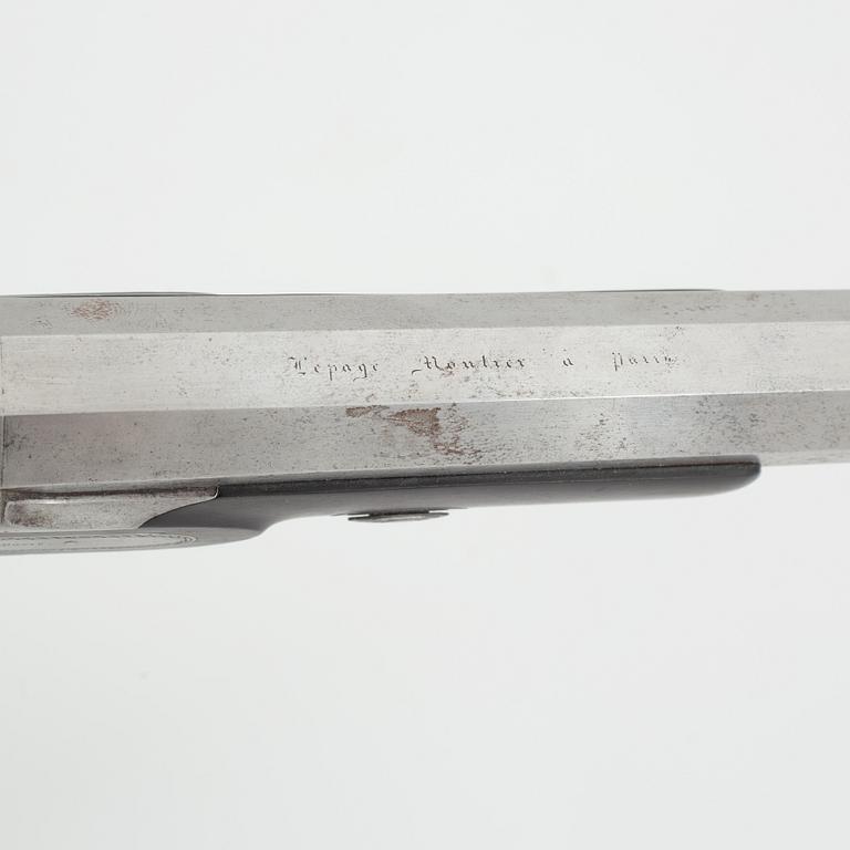 Slaglåspistoler, ett par, franska av Lepage-Moutier, 1840-tal.