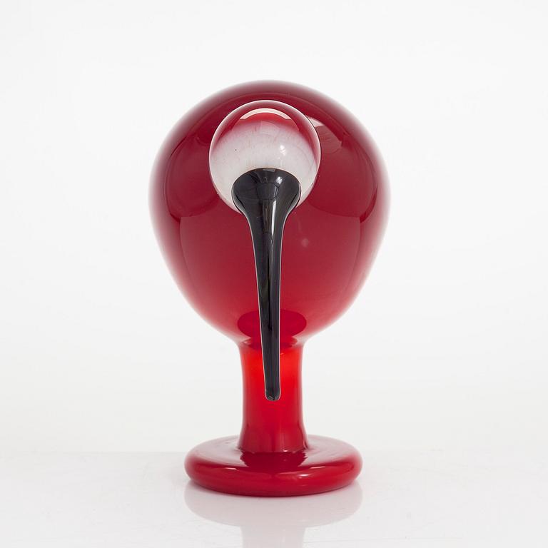 Oiva Toikka, glasfågel, signerad O. Toikka Nuutajärvi.