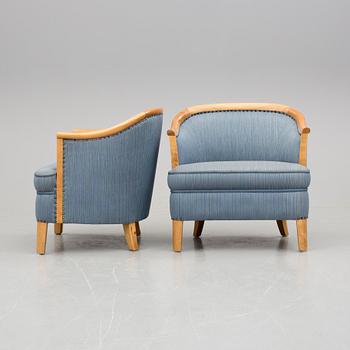 FÅTÖLJER, ett par, Swedish Modern, 1940-tal.