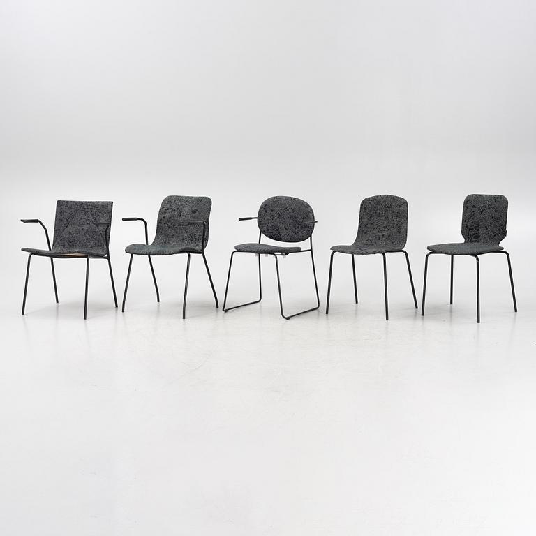 Claesson Koivisto Rune, ten different chairs upholstered with the fabric "Metropolis", 21st century.