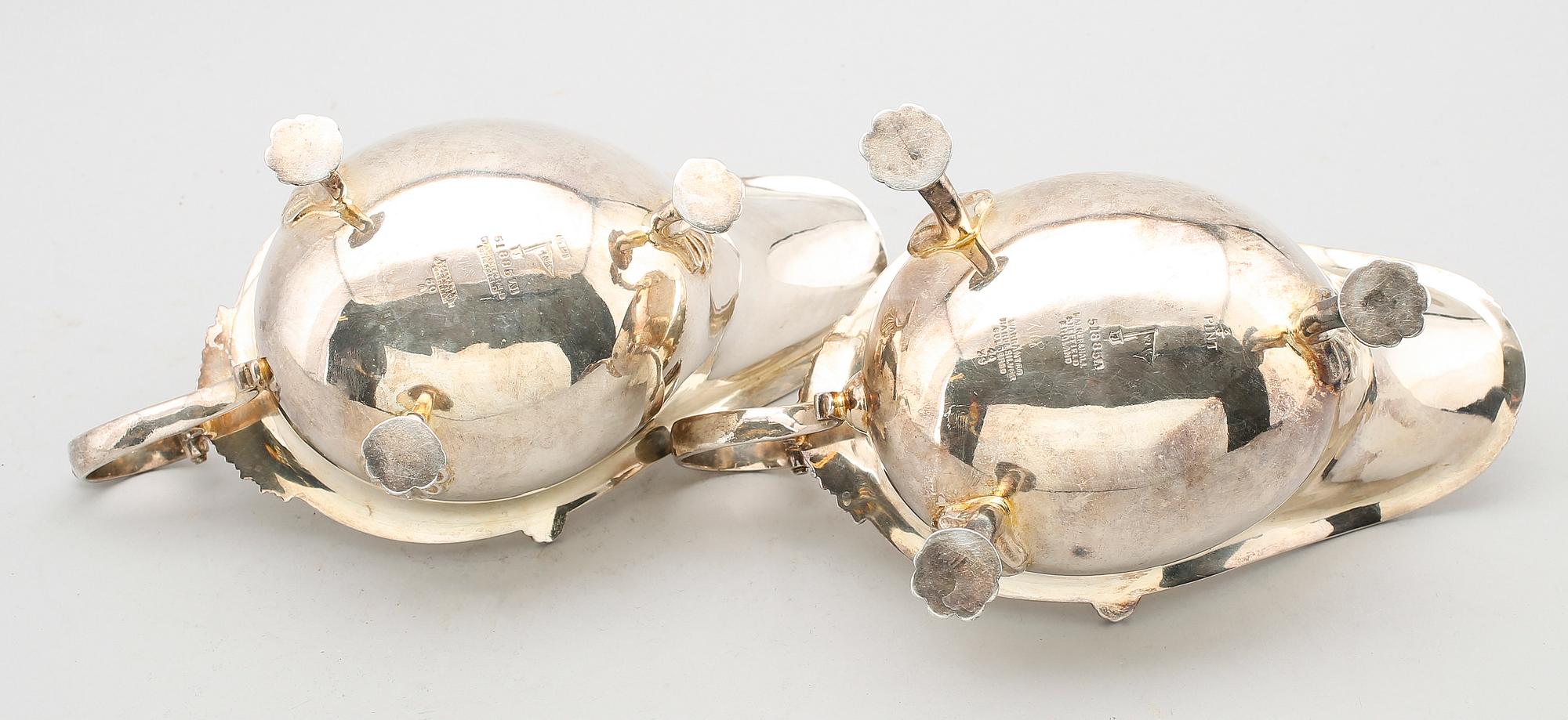 SÅSSNIPOR, 2 st, pläter, Walker & Hall, Sheffield, 1900-talets första hälft.