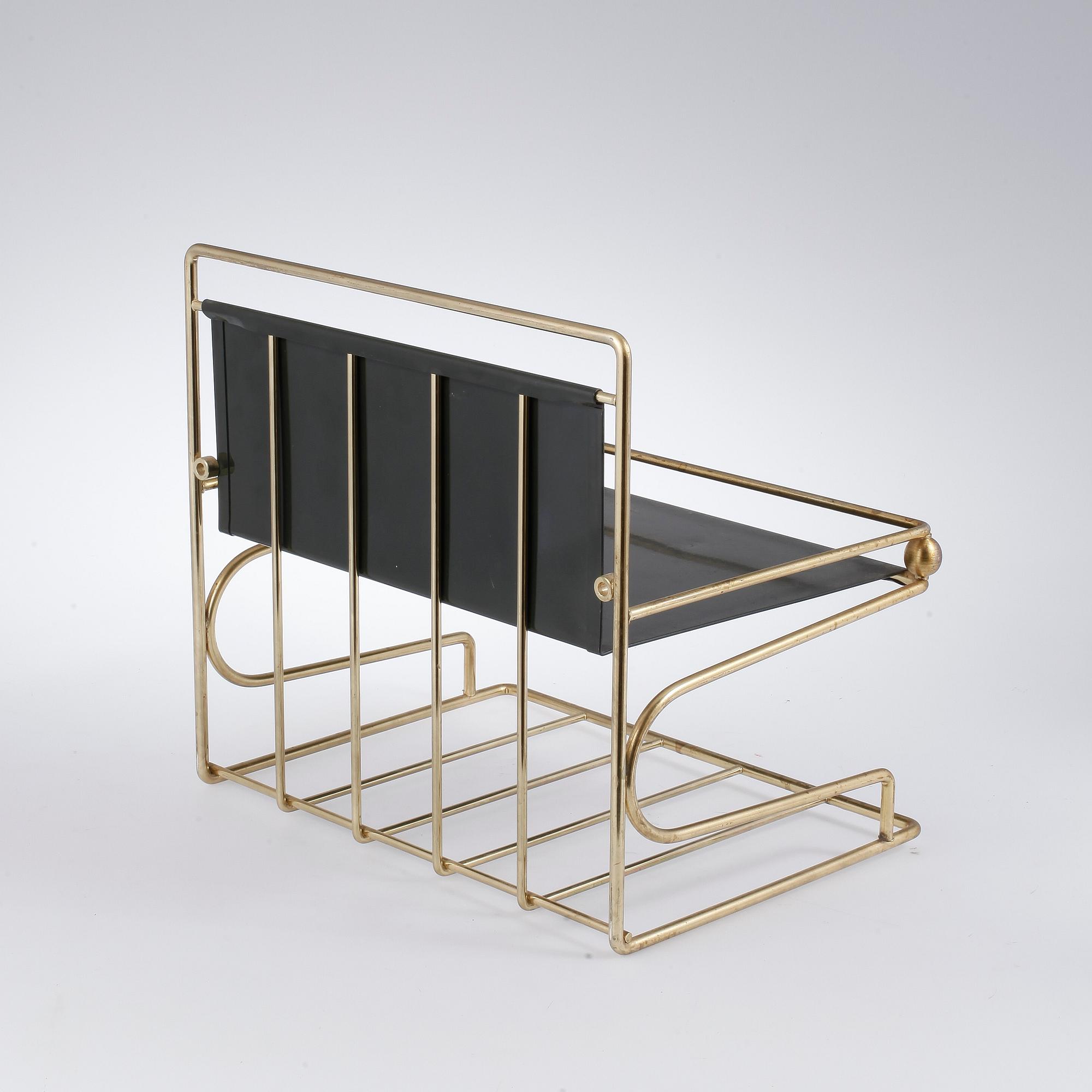 TELEFONHYLLA, plåt och mässing, 1900-tal.