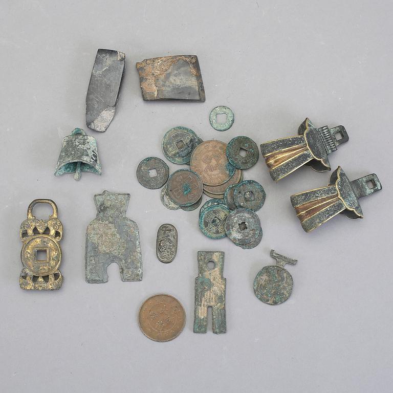 PARTI DIVERSE, 29 delar, metall. Kina.