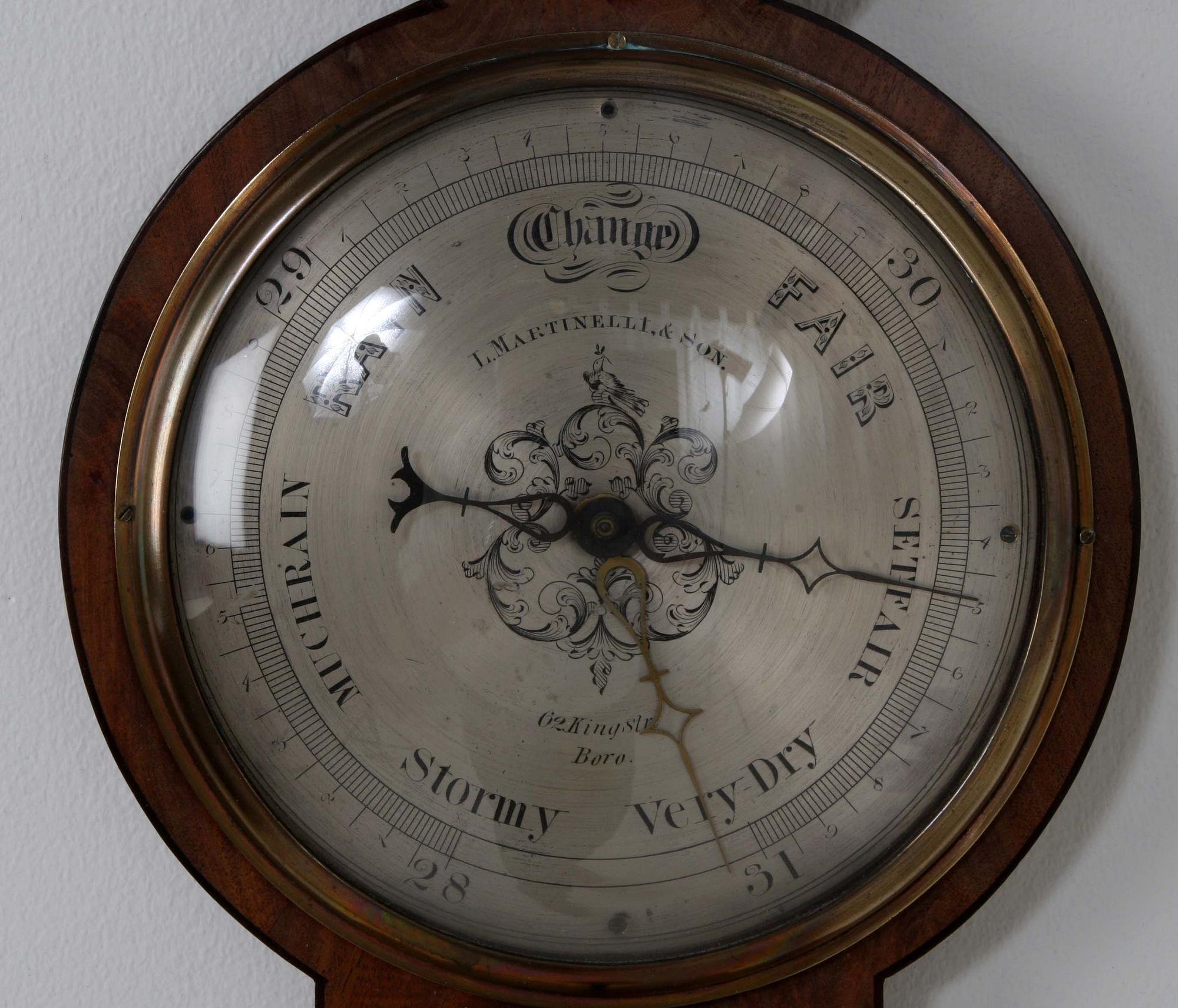 BAROMETER, märkt L.Martinelt & Son.