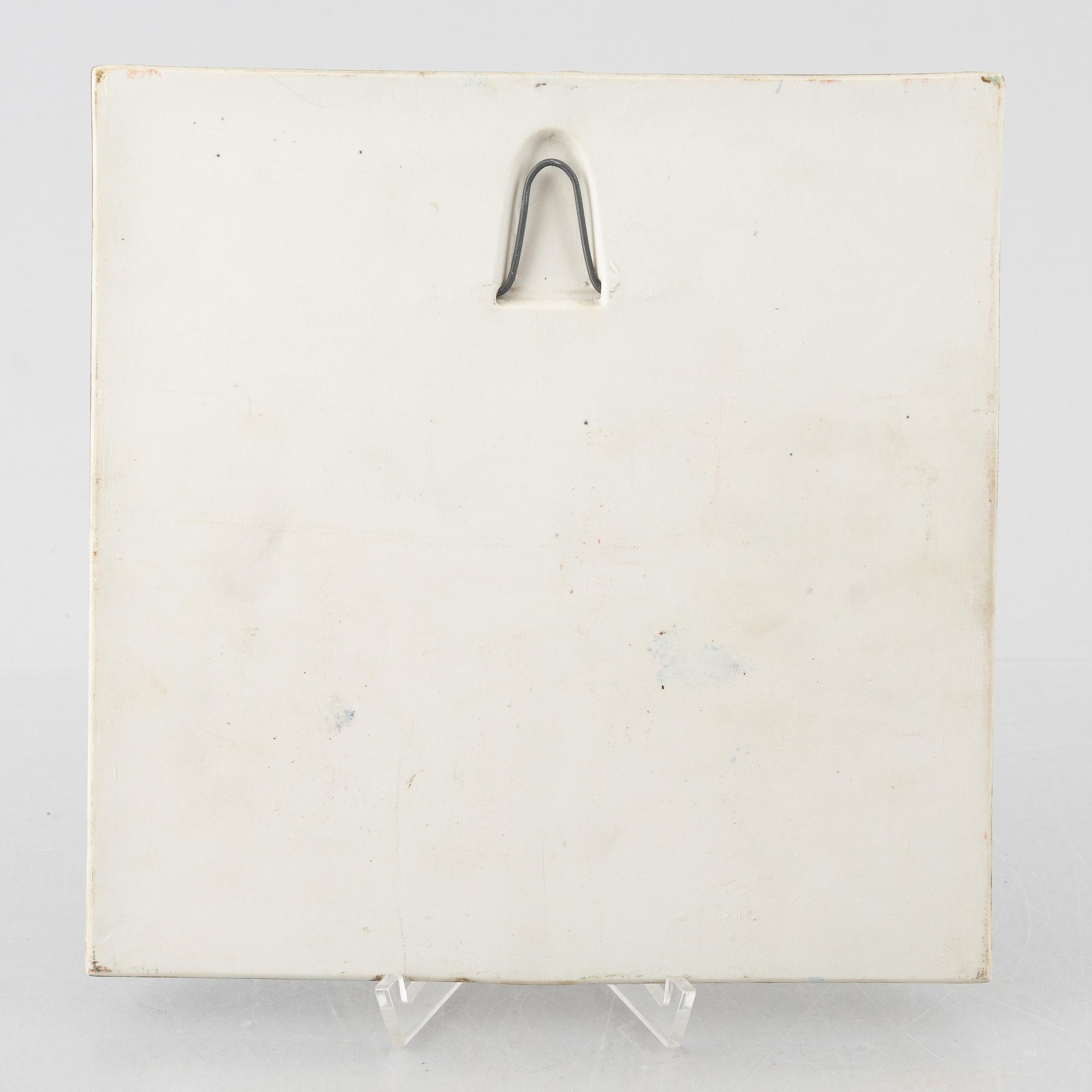 Lisa Larson, väggreliefer, 3 st, stengods, Gustavsberg.