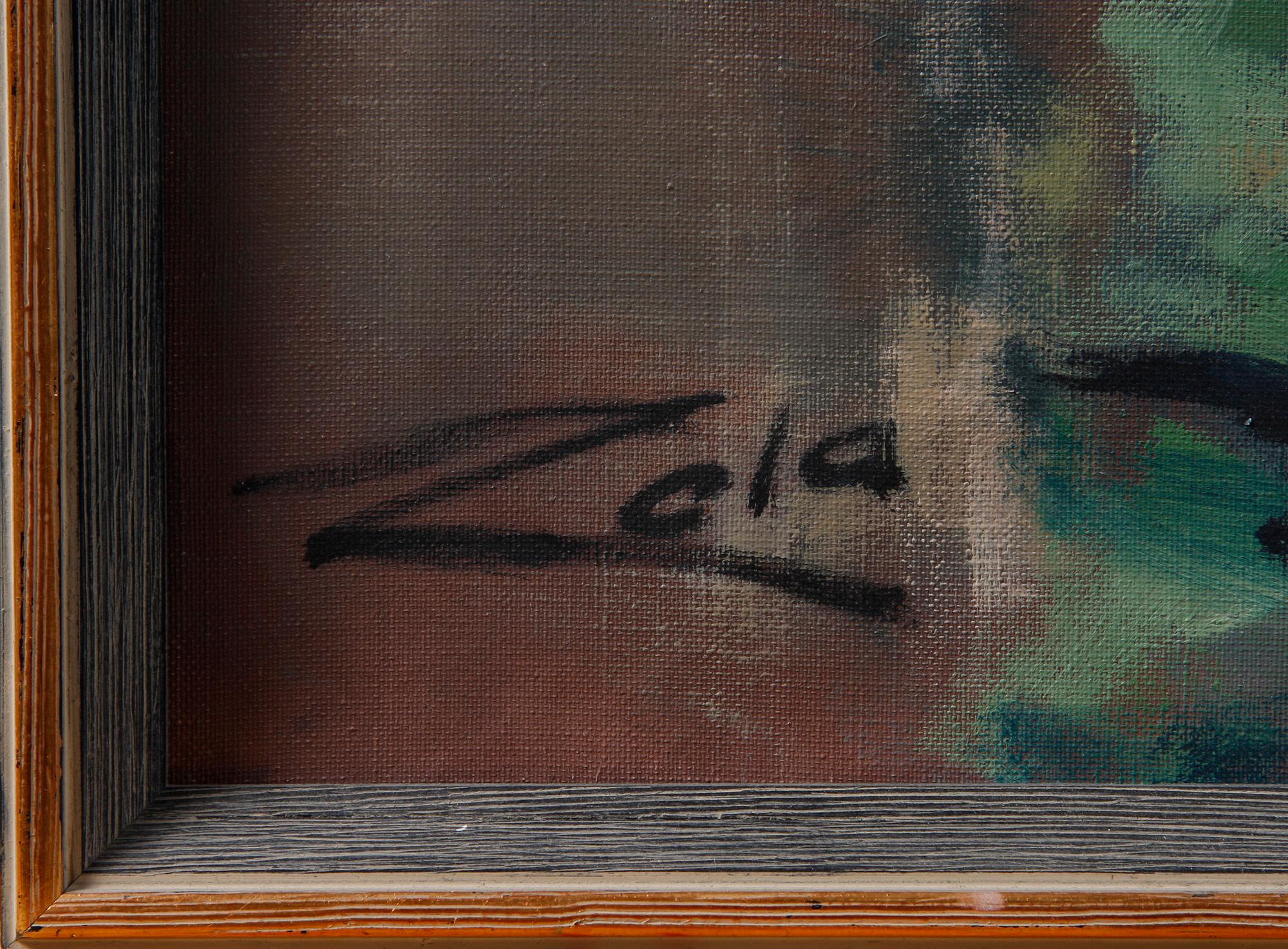 OKÄND KONSTNÄR, olja på duk, sign Zola.