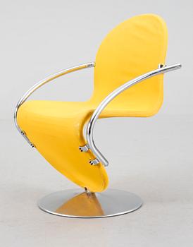 KARMSTOL, ur "System 1-2-3"-serien, Verner Panton, Fritz Hansen, 1970/1980-tal.