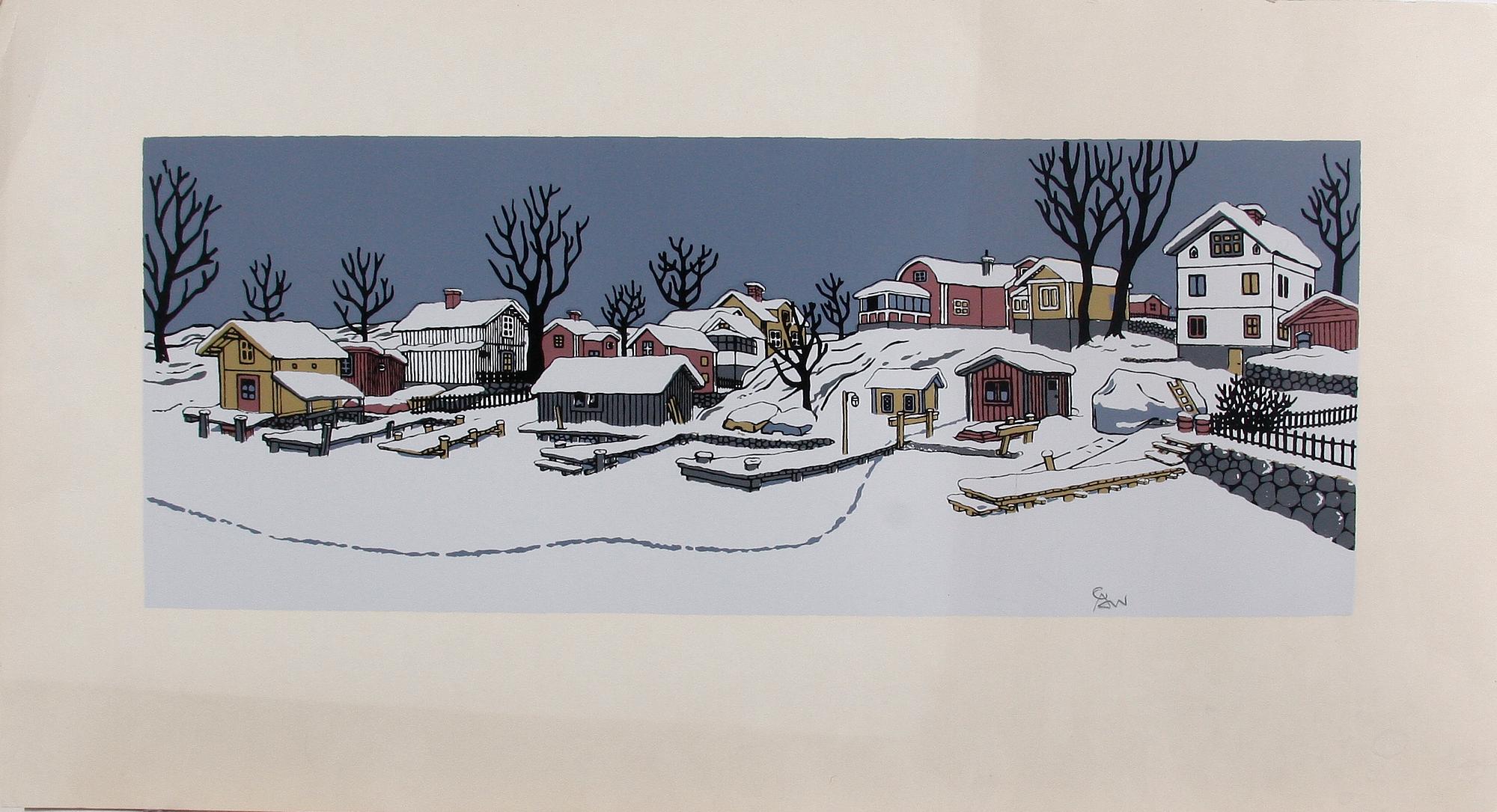 PARTI GRAFIK, 8 delar. Bla Stig Claesson.