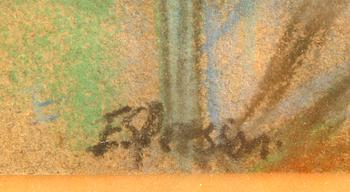 ERIC SIGFRID PERSSON, pastell, sign.
