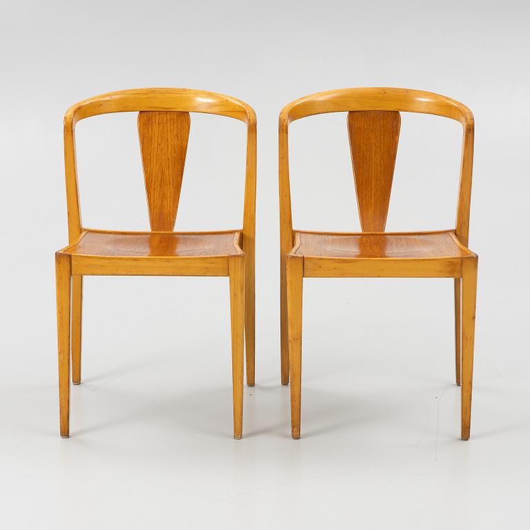 Axel Larsson, a pair of Swedish Modern chairs, model "8-108", Svenska Möbelfabrikarna Bodafors, 1950s.