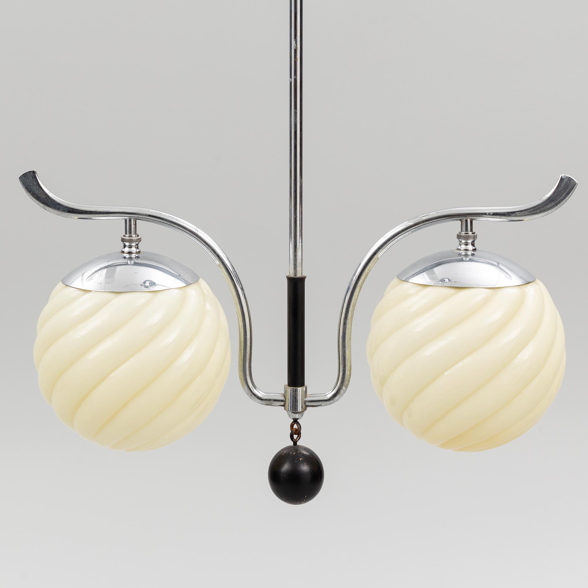 An Art Deco ceiling lamp, 1930s.