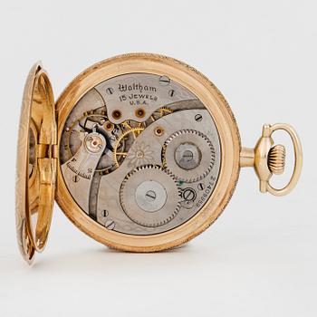 WALTHAM, pocketwatch, 45,5 mm, hunting case,