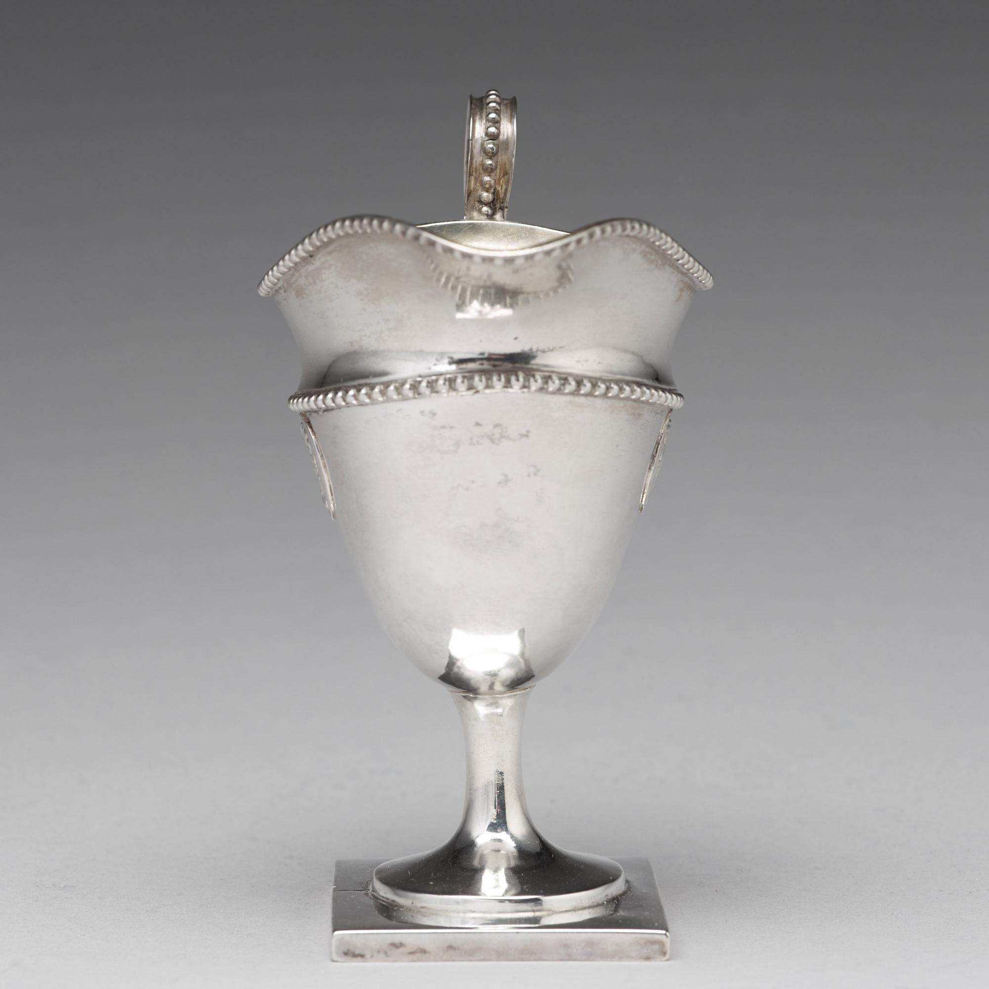 Stephan Westerstråhle, gräddkanna, silver, Stockholm 1785. Gustaviansk.