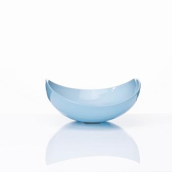 An opaque light blue bowl, Venini, Murano, Italy 1950s-60s.