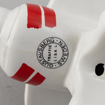 Lisa Larson, figurin, stengods, "Flygplan", ur serien "Traffic", Gustavsberg 1971-73.