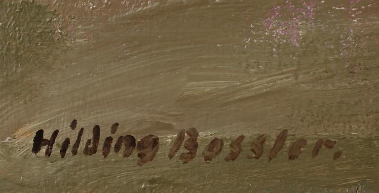 HILDING BOSSLER, olja på pannå, signerad.