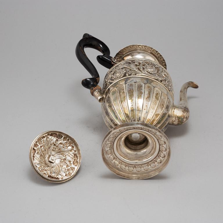 GUSTAF MÖLLENBORG, kaffekanna, silver, Stockholm, 1838.