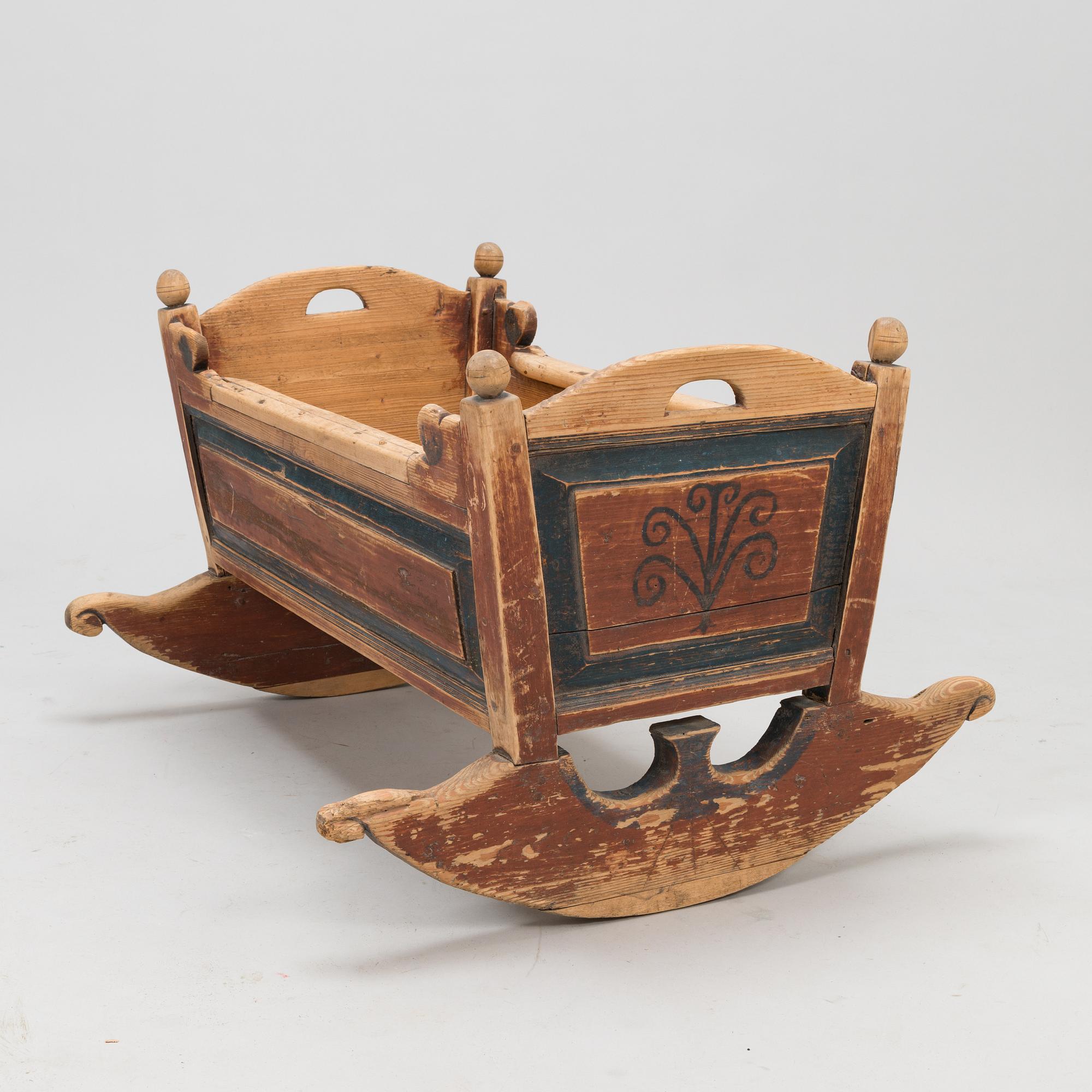 A cradle dated 18.9 1845.