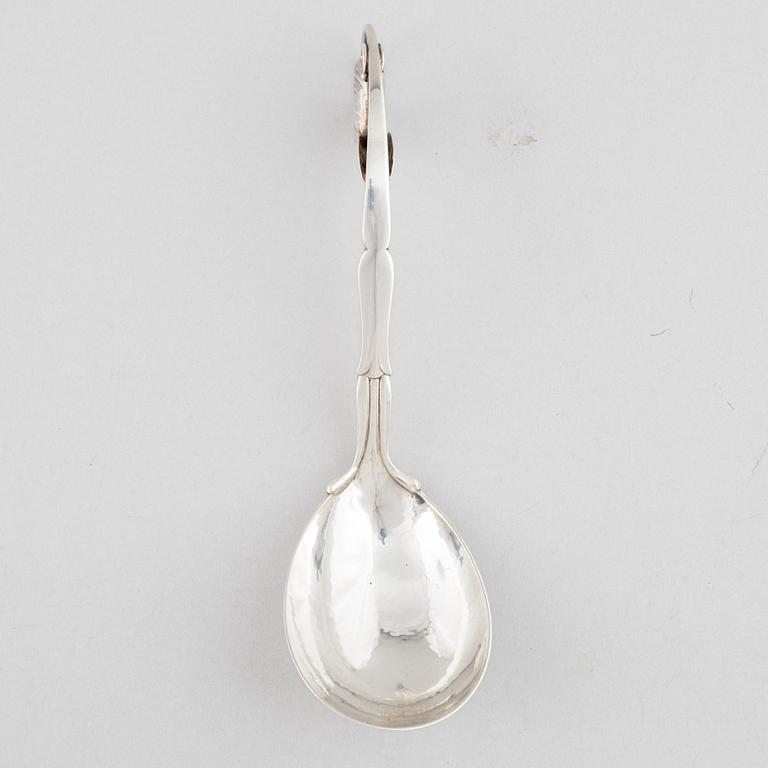 Georg Jensen, a silver serving spoon, Denmark, after 1950.