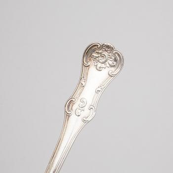 SKEDAR, 12+6 delar, silver, Larson & Co, Göteborg, 1860-tal. Totalvikt ca1200g.
