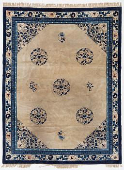 Rug, China, "antique finish", modern, 363x280 cm.