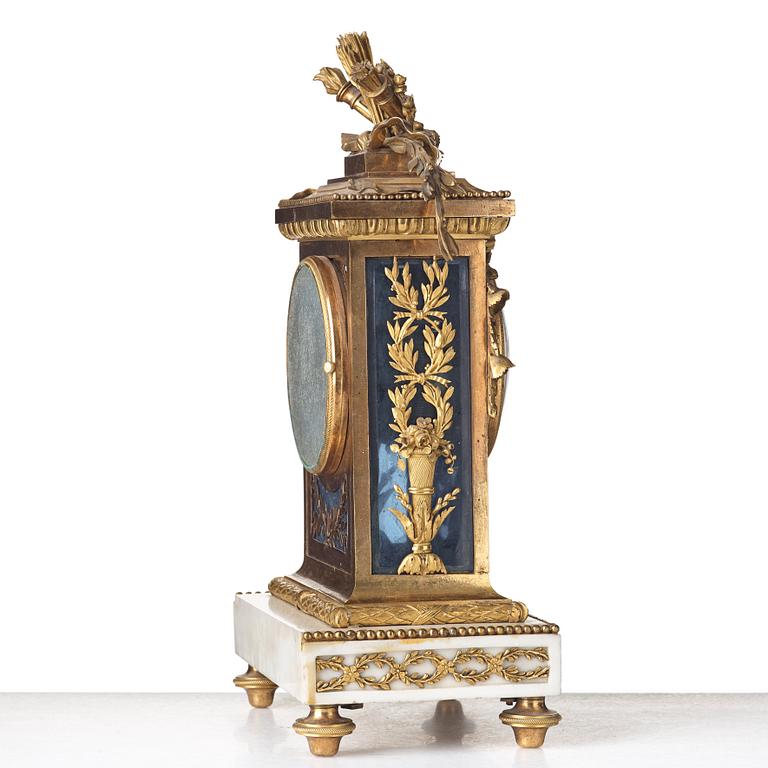 A Louis XVI late 18th century mantel clock by Le Paute.