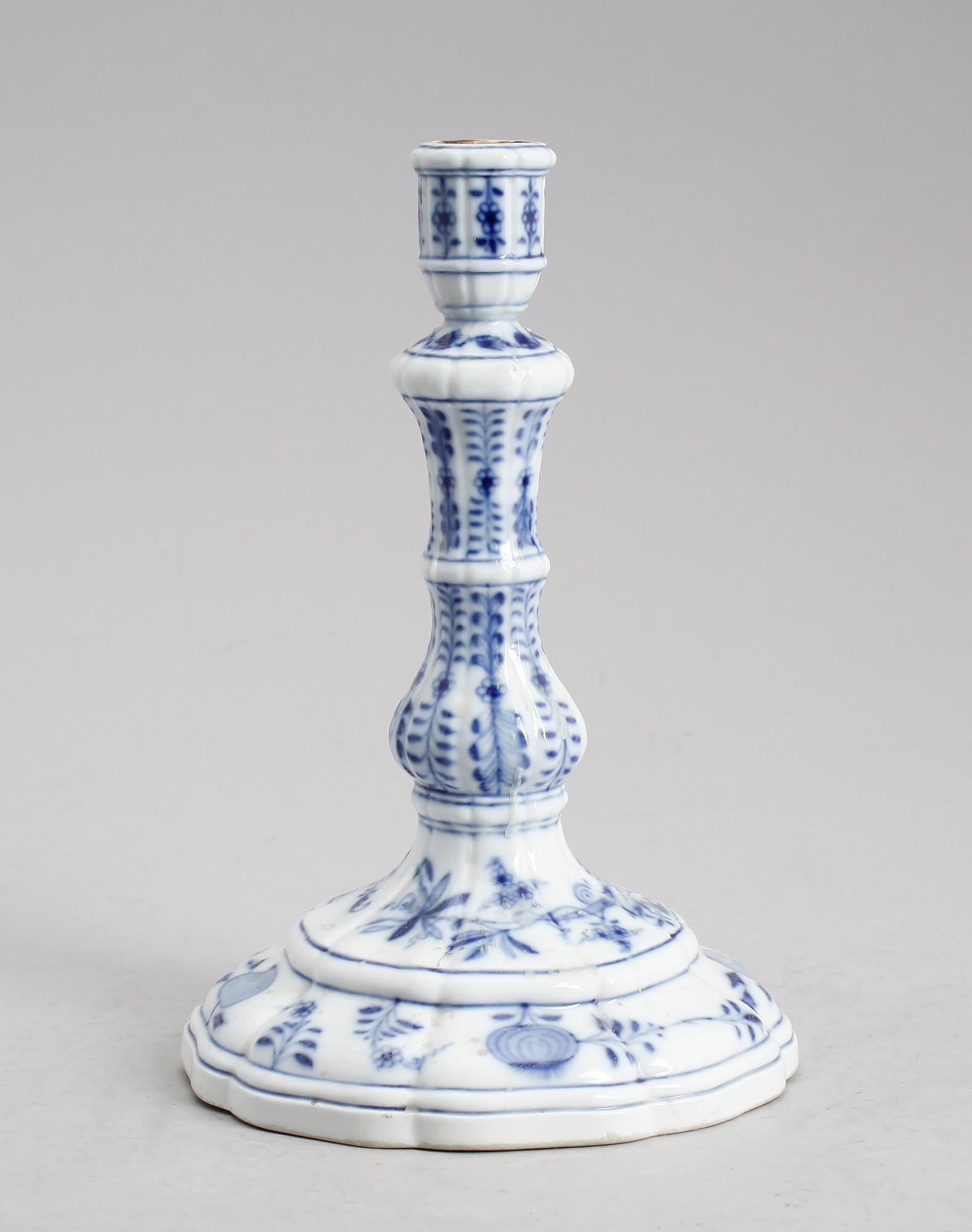 LJUSSTAKE, porslin, Meissen, omkring 1900.