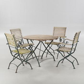 A garden group of five pieces, second half of the 20th century.