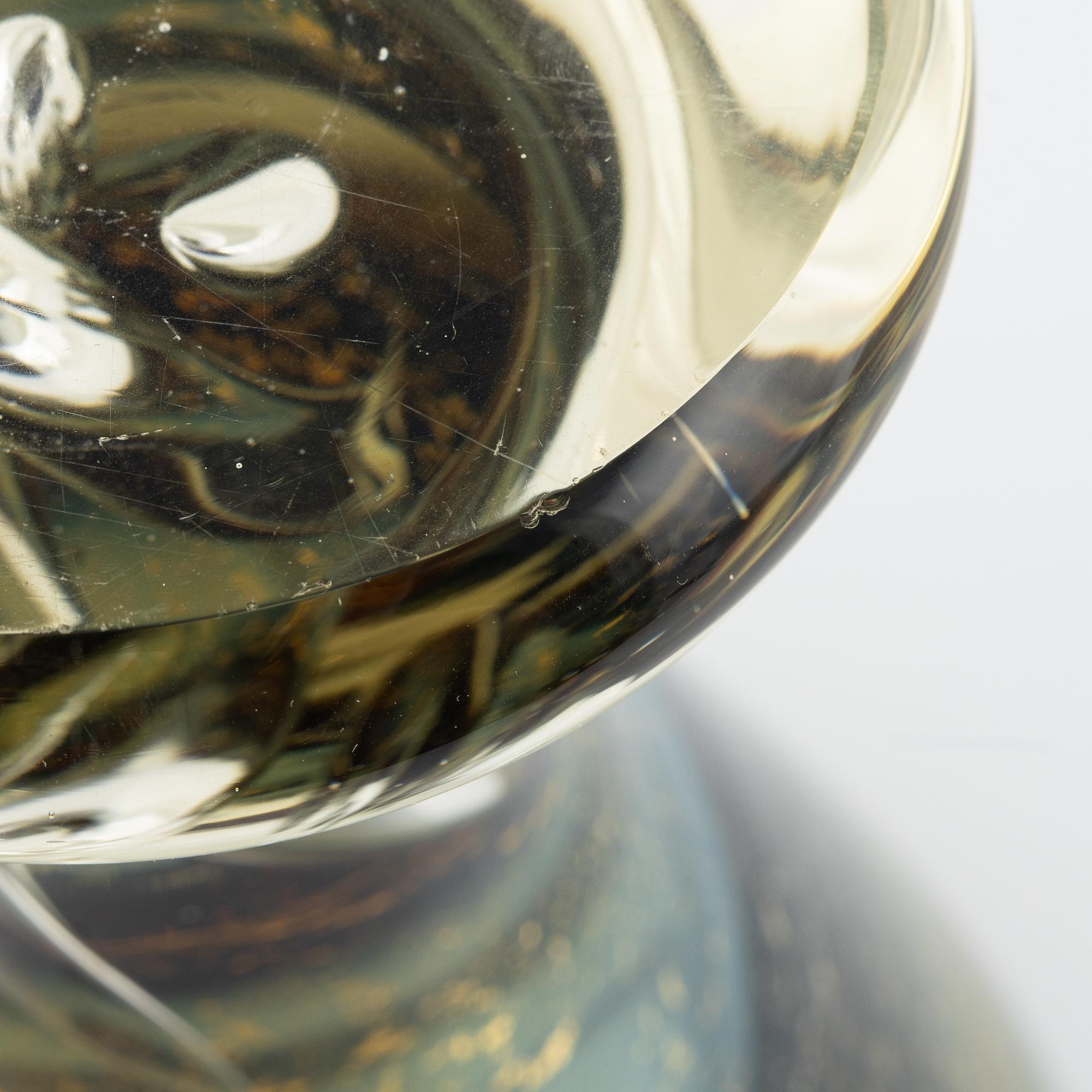 A glass vase, probably Italy, late 20th Century.