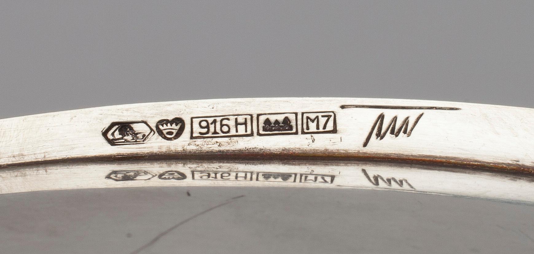 SKÅLAR, 2 st, silver, Tapio Wirkkala, Tavastehus 1963 och 1965. Vikt 170 g.