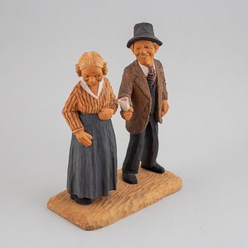 HERMAN ROSELL, sculpture, wood, signed and dated 1954.