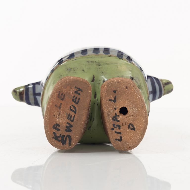 Lisa Larson, väggrelief och figurin, stengods, Gustavsberg.