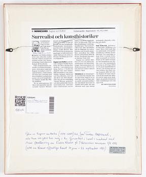 Ragnar von Holten, collage, signed and dated sep -91.