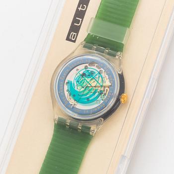 Swatch, Time to move, wristwatch, 34 mm.