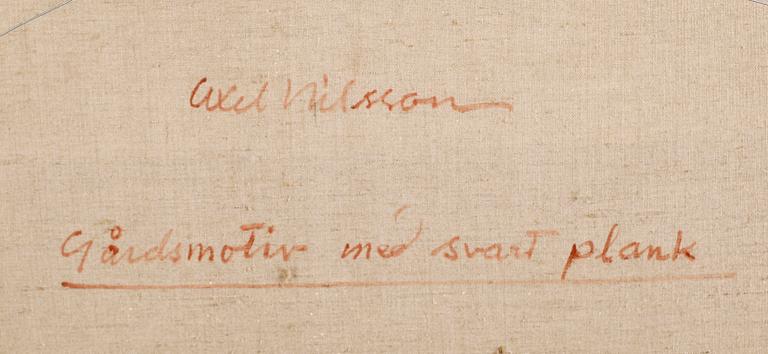 AXEL NILSSON, olja på duk, signerad.